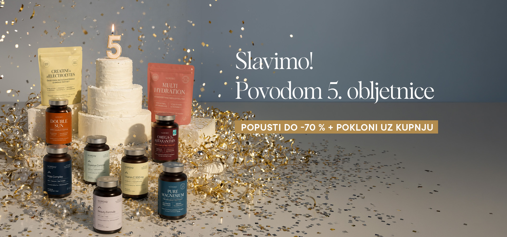 Slavimo 5. obljetnicu — popusti do -70% i pokloni